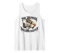 Divertido Drunk Raccoon Master Karate Camiseta sin Mangas