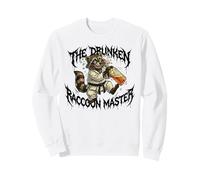 Divertido Drunk Raccoon Master Karate Sudadera