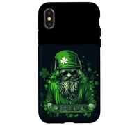Divertido duende con disfraz de DJ Booth para el día de Paddy Carcasa para iPhone X/XS