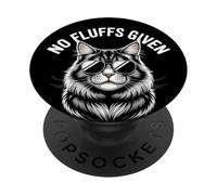 Divertido dueño de gato Maine Coon sin pelusas dado juego de palabras PopSockets PopGrip Adhesivo