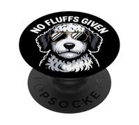 Divertido dueño de perro Sheepadoodle sin pelusas dado juego de palabras PopSockets PopGrip Adhesivo