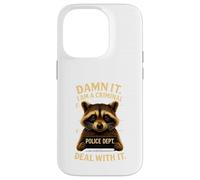 Divertido Dulce Raccoon Search Photo Police Gift Carcasa para iPhone 14 Pro