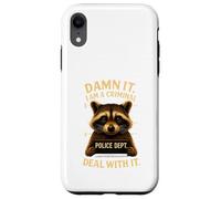 Divertido Dulce Raccoon Search Photo Police Gift Carcasa para iPhone XR