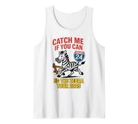 Divertido Ed la Cebra Corriendo Animal Escape Meme Camiseta sin Mangas