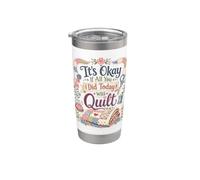 Divertido edredón Crafter cita It's Okay If All You Did Today was Vaso térmico de acero inoxidable de doble pared