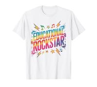 Divertido Educativo Rockstar Maestro Coro Campamento Música Motivar Camiseta