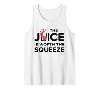 Divertido El Jugo Vale la pena Exprimir Dieta Saludable de Jugo Camiseta sin Mangas