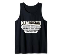 Divertido Electricista Definición Maestro Trabajador Eléctrico Broma Camiseta sin Mangas