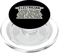 Divertido Electricista Definición Maestro Trabajador Eléctrico Broma PopSockets PopGrip para MagSafe
