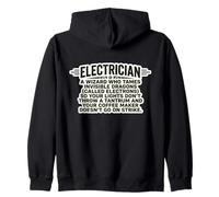 Divertido Electricista Definición Maestro Trabajador Eléctrico Broma Sudadera con Capucha