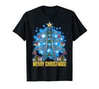Divertido Electricista Hombres Mujeres Feo liniero navideño Camiseta