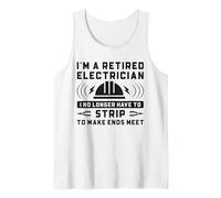 Divertido electricista jubilado ya no tira humor Camiseta sin Mangas
