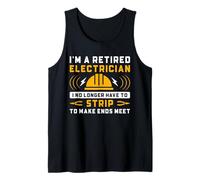 Divertido electricista jubilado ya no tira humor Camiseta sin Mangas
