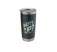 Divertido electricista juego de palabras Watt's Up Vaso térmico de acero inoxidable de doble pared