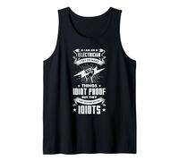 Divertido electricista liniero intenta hacer las cosas a prueba de idiotas Camiseta sin Mangas