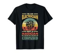 Divertido electricista no un mago Lineman Vintage Camiseta