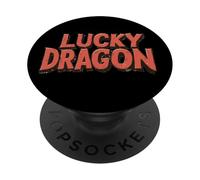 Divertido emblema del discurso del dragón de la suerte para niños y niñas PopSockets PopGrip Adhesivo
