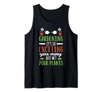 Divertido emocionado mojado mis plantas jardinería amante de las plantas jardinero Camiseta sin Mangas