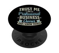 Divertido Empresario Empresario Autónomo Trabajo Humor PopSockets PopGrip Adhesivo