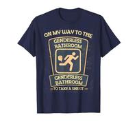Divertido en mi Camino al baño sin género para Tomar una Ella/It Camiseta