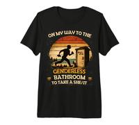 Divertido en mi Camino al baño sin género para Tomar una Ella/It Camiseta Premium