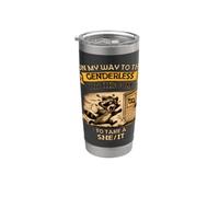 Divertido en mi camino al baño sin género para tomar una ella/It Vaso térmico de acero inoxidable de doble pared