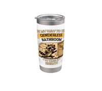 Divertido en mi camino al baño sin género para tomar una ella/It Vaso térmico de acero inoxidable de doble pared
