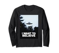 Divertido Encuentro esperanzador clásico de «Quiero Creer» sobre ovnis Manga Larga