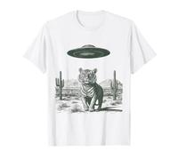 Divertido Encuentro Occidental con un ovni alienígena, Tigre, Cactus del Desierto Camiseta