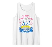 Divertido Enfermera Gaviota Grito IV Goteo Marfil Coral Humor médico Camiseta sin Mangas