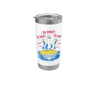 Divertido enfermera gaviota grito IV goteo marfil coral humor médico Vaso térmico de acero inoxidable de doble pared