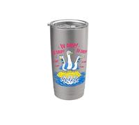 Divertido enfermera gaviota grito IV goteo marfil coral humor médico Vaso térmico de acero inoxidable de doble pared