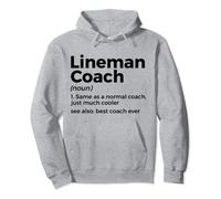 Divertido entrenador de fútbol lineman Definición Best Coach Ever Sudadera con Capucha