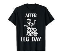 Divertido Entrenamiento de piernas Leg Day Bodybuilding Camiseta gráfica económica, Hombre, Negro, S