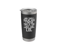 Divertido entusiasta del coche esposo broma última promesa de coche Vaso térmico de acero inoxidable de doble pared