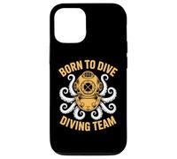 Divertido Equipo de Buceo Octopus Buceo Equipo de Buceo Nacido para bucear Carcasa para iPhone 12/12 Pro