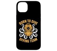 Divertido Equipo de Buceo Octopus Buceo Equipo de Buceo Nacido para bucear Carcasa para iPhone 14 Plus