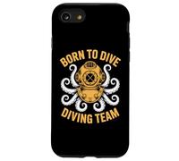 Divertido Equipo de Buceo Octopus Buceo Equipo de Buceo Nacido para bucear Carcasa para iPhone SE (2020) / 7/8