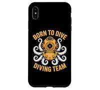 Divertido Equipo de Buceo Octopus Buceo Equipo de Buceo Nacido para bucear Carcasa para iPhone XS MAX