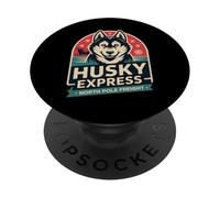 Divertido Equipo de Trineo Husky - Mushers & Husky Lovers PopSockets PopGrip Adhesivo
