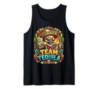 Divertido Equipo Tequila Sugar Skull Fiesta Beber Party Graphic Camiseta sin Mangas