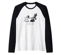 Divertido Esgrima Ajedrez Jaque Mate Peón vs Rey Camiseta Manga Raglan