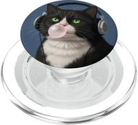 Divertido Esmoquin Gato Amante De La Música Chicle Mamá Papá Niños PopSockets PopGrip para MagSafe