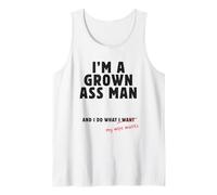 Divertido esposo de mi esposa Soy un hombre adulto y hago lo que quiero Camiseta sin Mangas