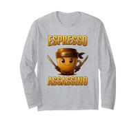 Divertido Espresso Assassin Café Ninja Samurái Camiseta Manga Larga