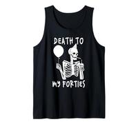 Divertido esqueleto de Death To My Forties 40 que cumple 50 años Camiseta sin Mangas