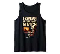 Divertido Esqueleto Gamer Juego de Palabras Retro Meme Consola Gamer FPS Camiseta sin Mangas