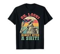 Divertido Esqueleto Oh Mira Nadie da un S Sarcasmo Halloween Camiseta