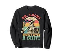 Divertido Esqueleto Oh Mira Nadie da un S Sarcasmo Halloween Sudadera