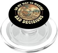 Divertido Esqueleto Vacaciones Mala decisión Humor PopSockets PopGrip para MagSafe